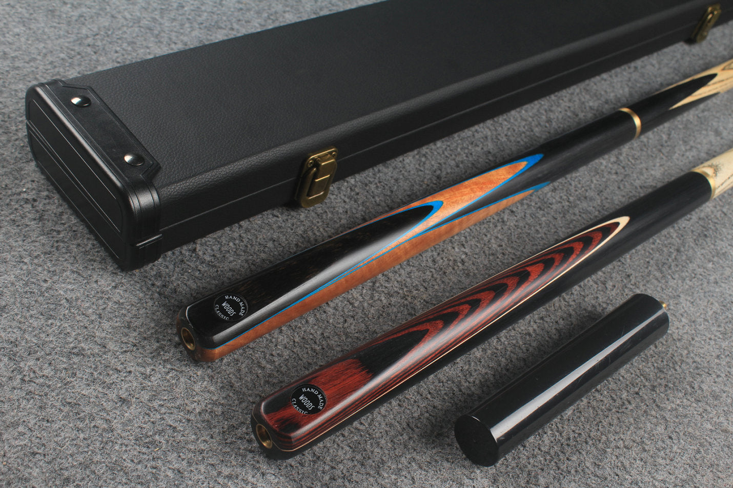 3/4 ASH english pool cue + break cue + case # 6741
