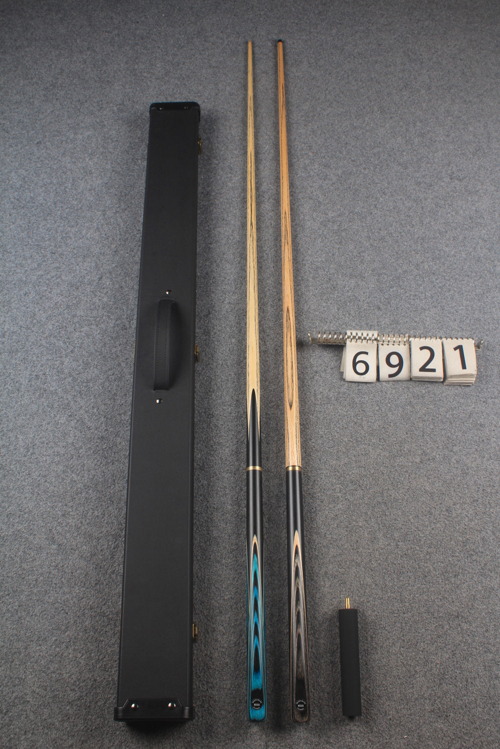 3/4 ASH english pool cue + break cue + case # 6921