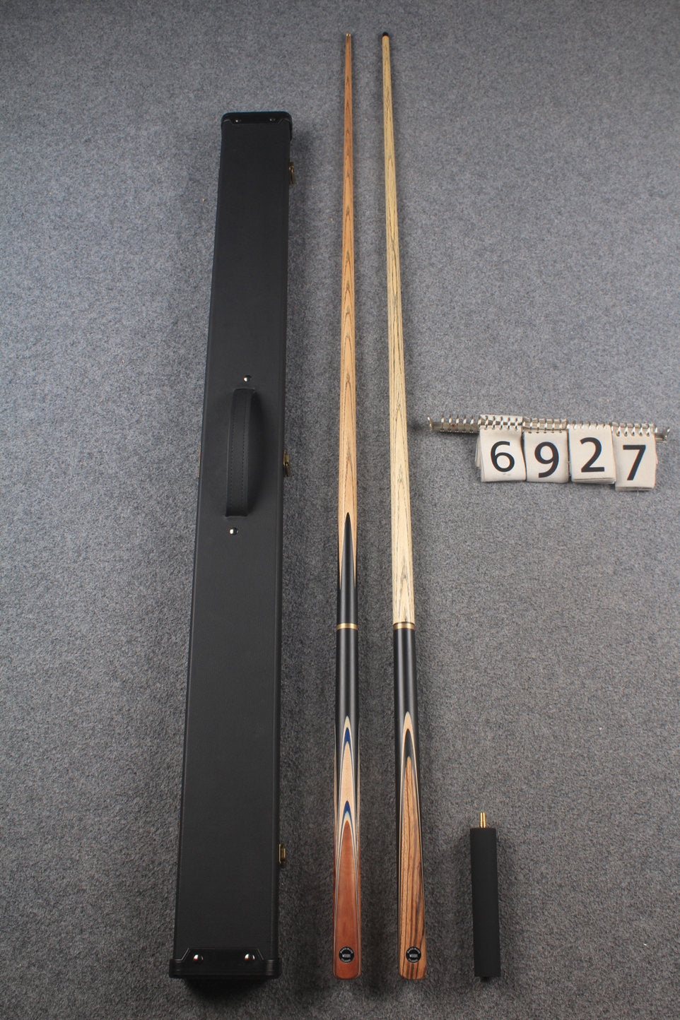 3/4 ASH english pool cue + break cue + case # 6927