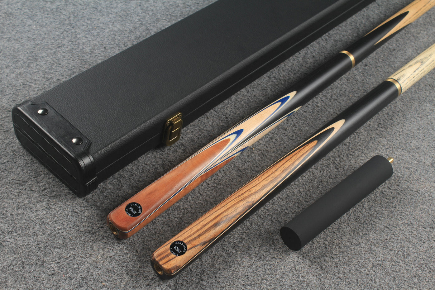 3/4 ASH english pool cue + break cue + case # 6927