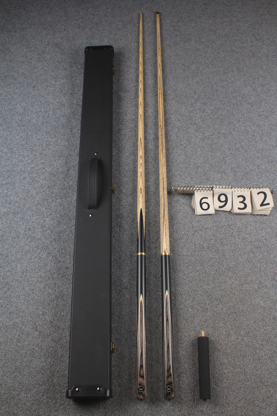3/4 ASH english pool cue + break cue + case # 6932