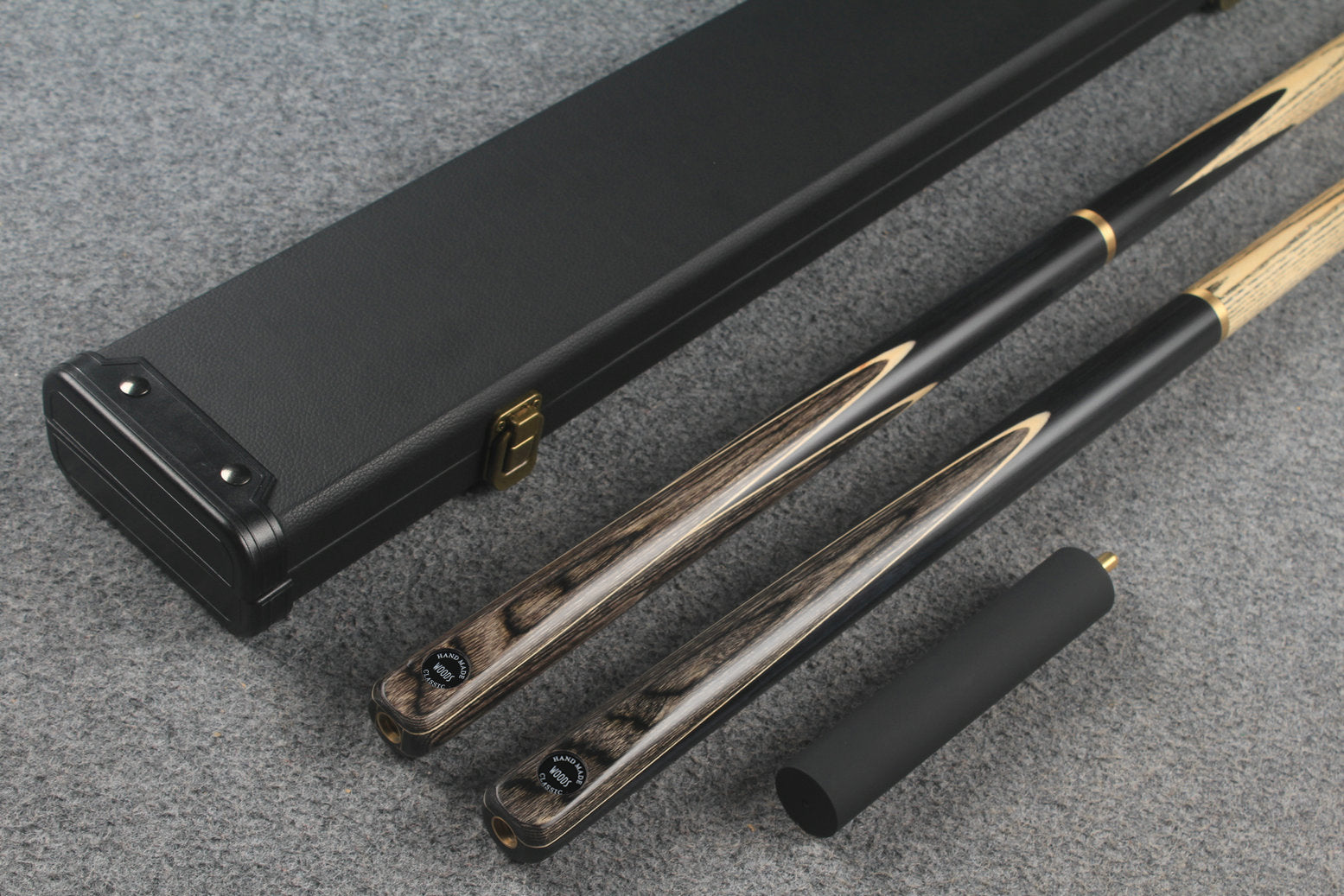 3/4 ASH english pool cue + break cue + case # 6932