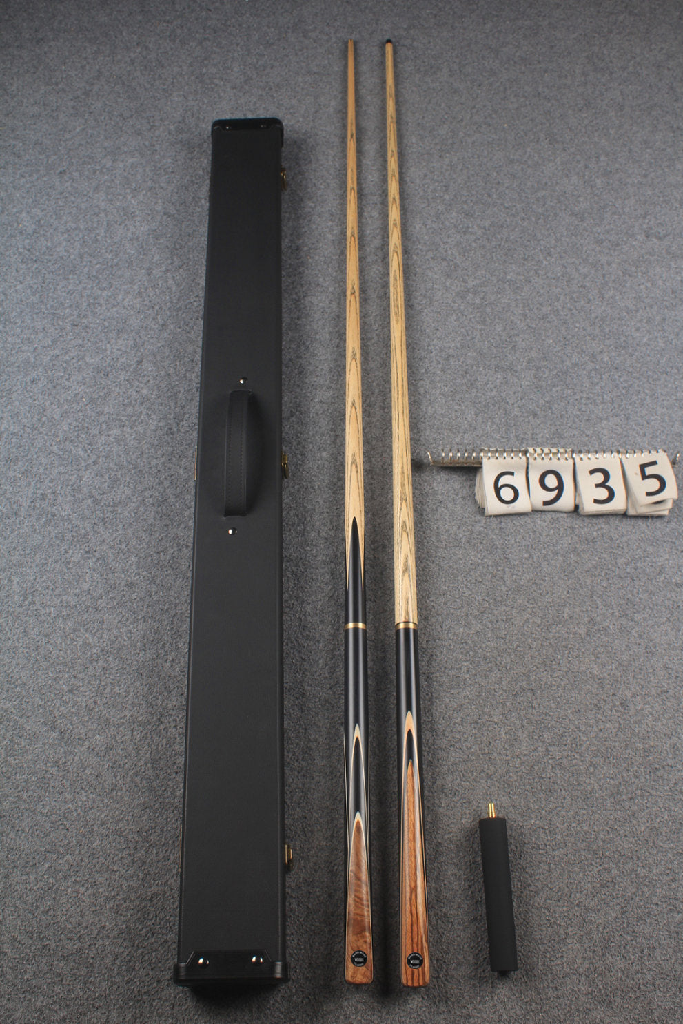 3/4 ASH english pool cue + break cue + case # 6935