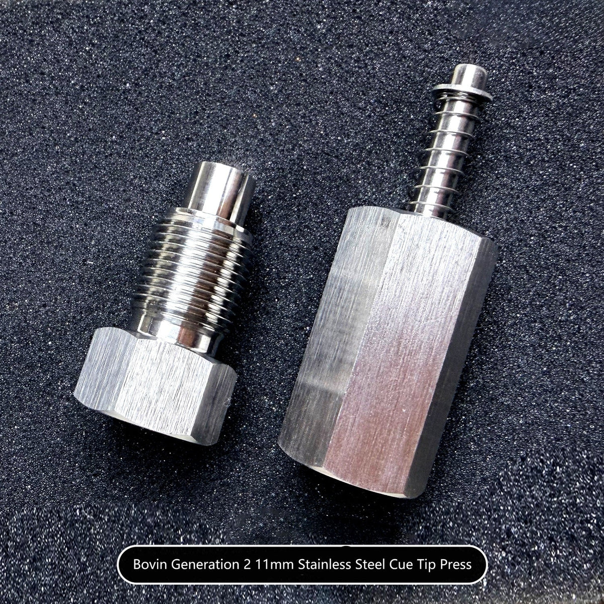 Blue Diamond 11mm Cue Tip Press - Stainless Steel Billiard Shaping Tool WOODS CUES