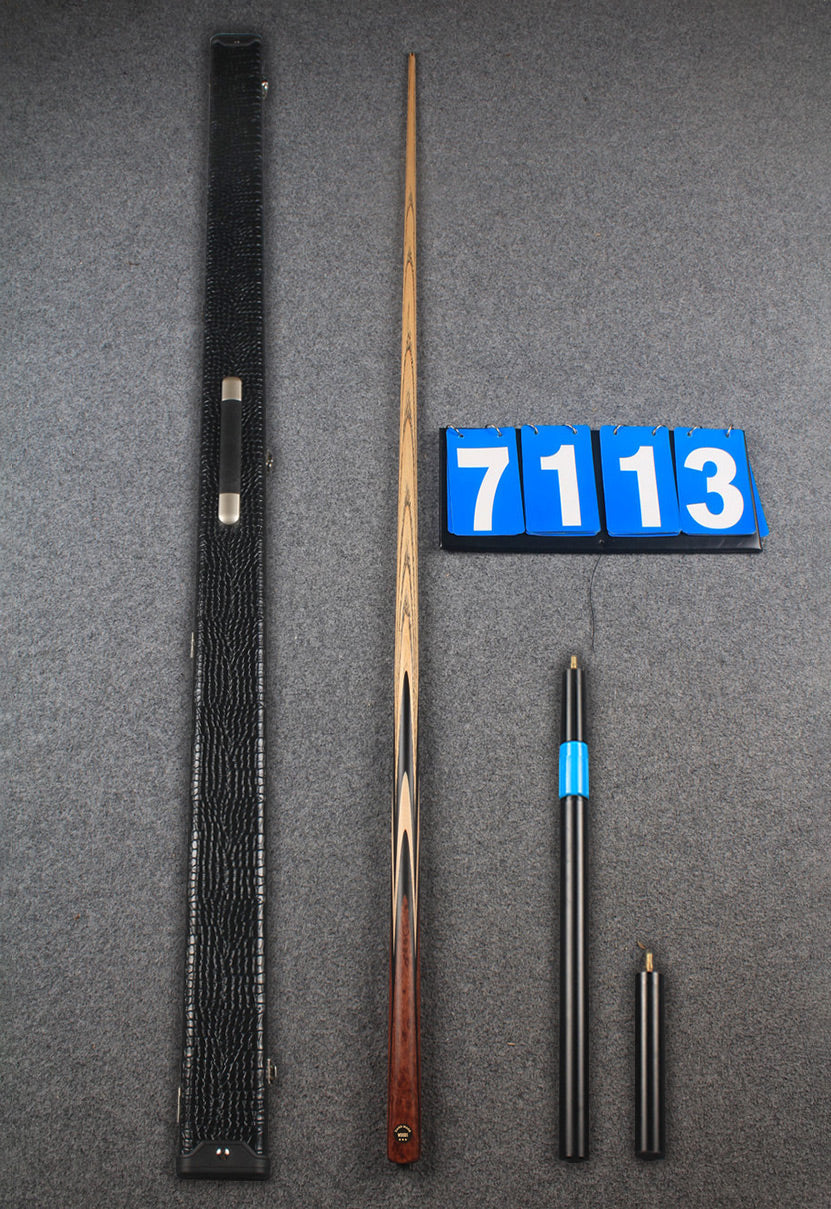 ★★★  1 piece ash snooker cue # 7113 WOODS CUES