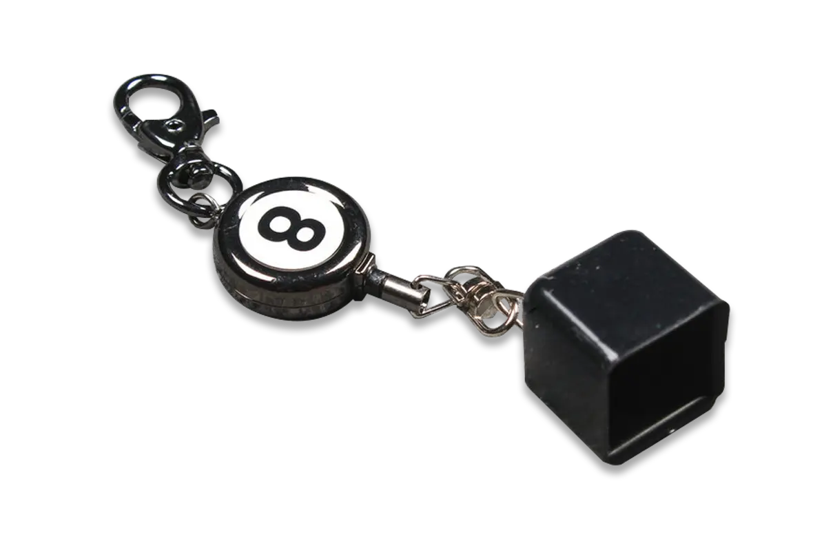 8 ball retractable chalk holder with belt clip