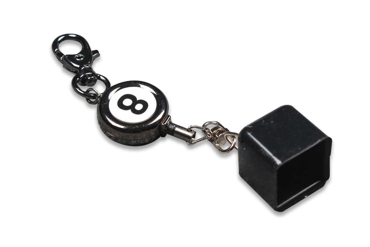 8 ball retractable chalk holder with belt clip