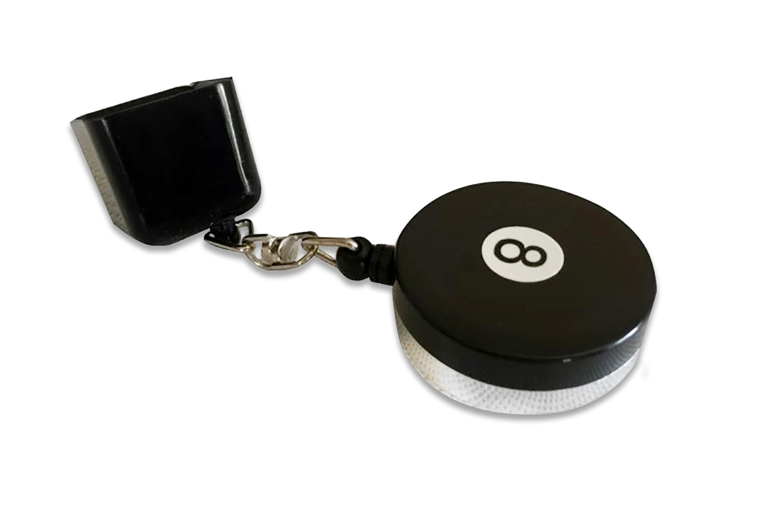8 ball retractable chalk holder with belt clip