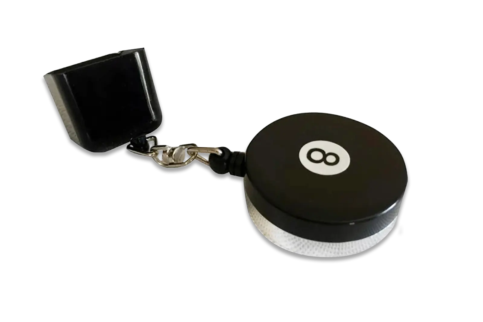 8 ball retractable chalk holder with belt clip