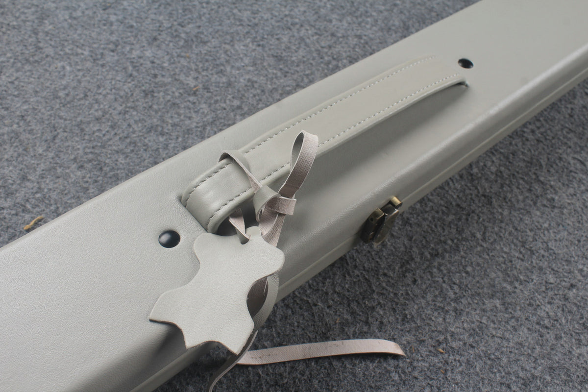1 piece real Leather  snooker cue case with 2 slots