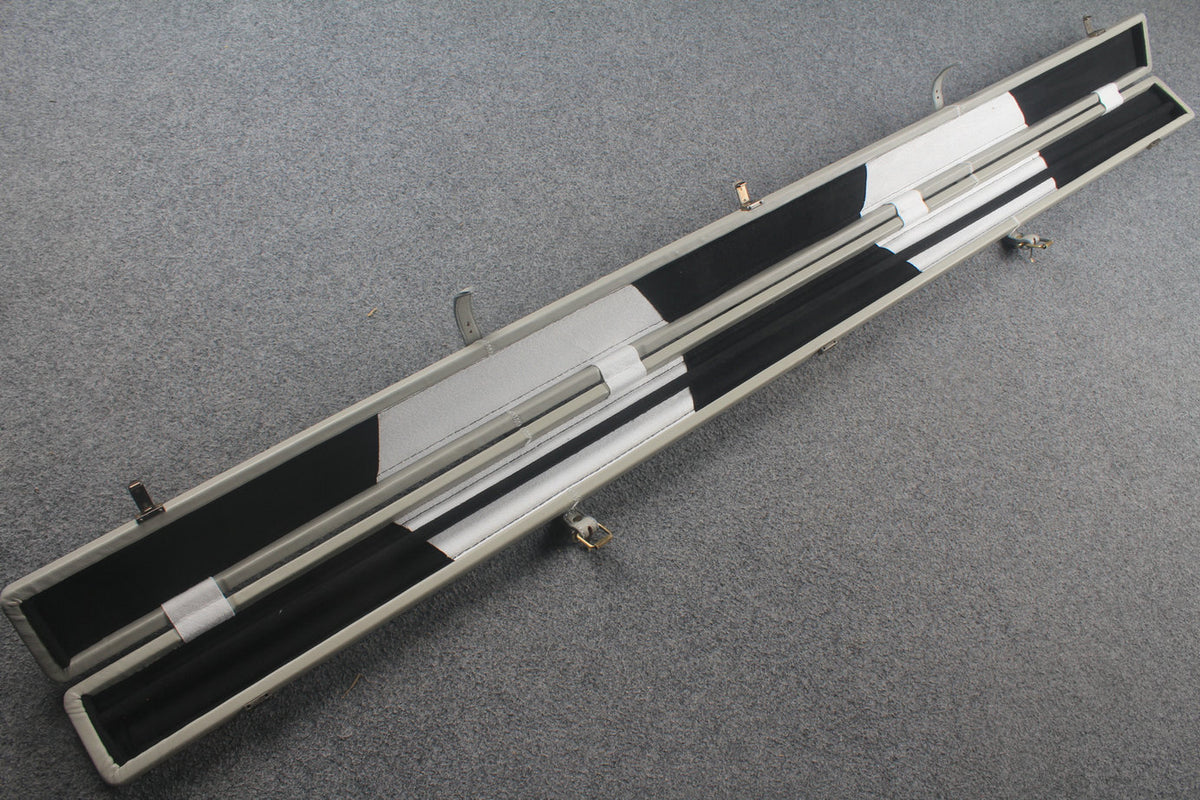 1 piece real Leather  snooker cue case with 2 slots