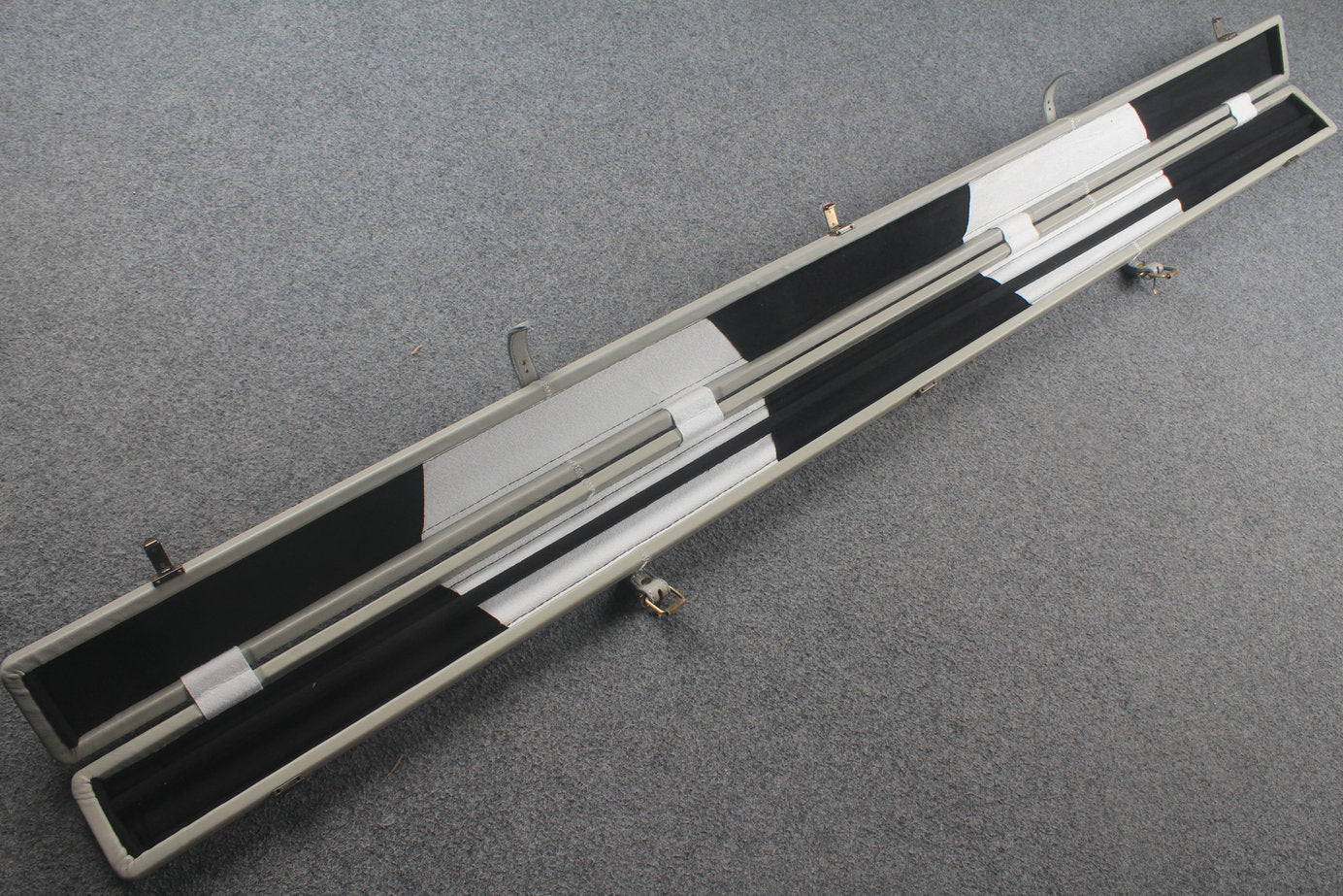1 piece real Leather  snooker cue case with 2 slots