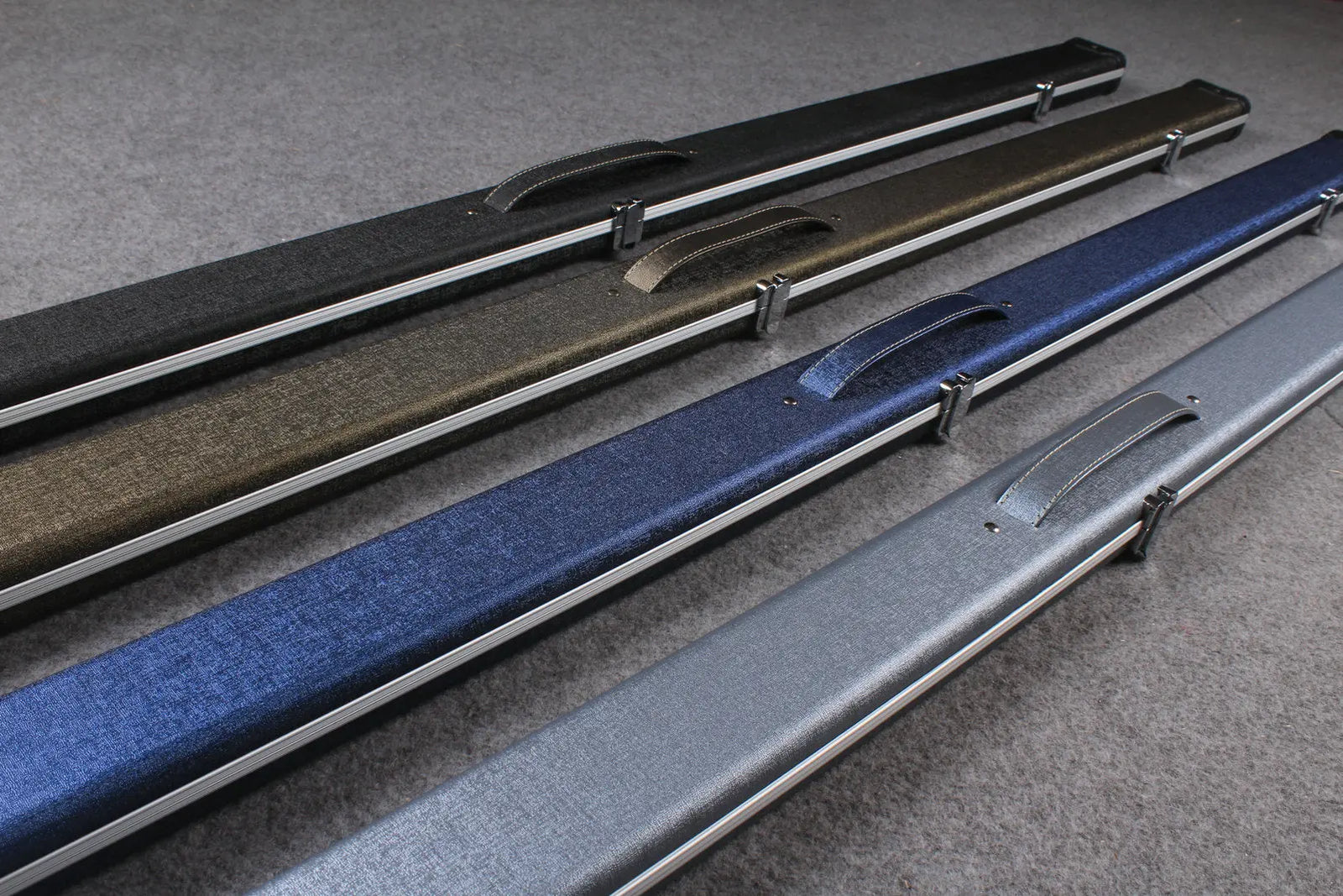 1 piece leather case aluminium construction with 2 slots ~halo style WOODS CUES