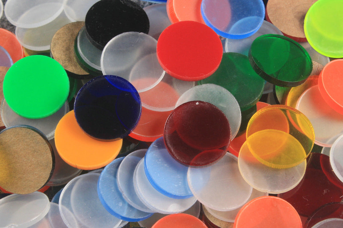 14.5 mm Colored Acrylic Pads WOODS CUES