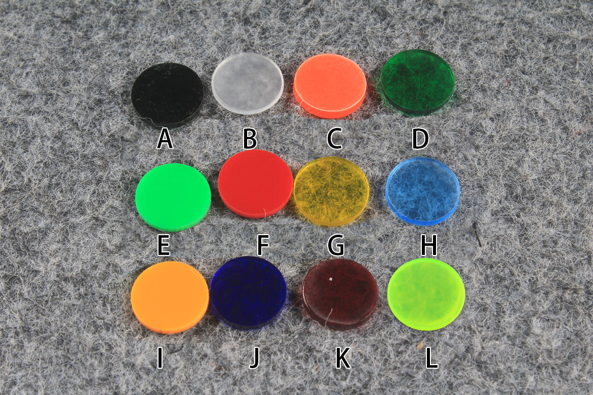 14.5 mm Colored Acrylic Pads WOODS CUES