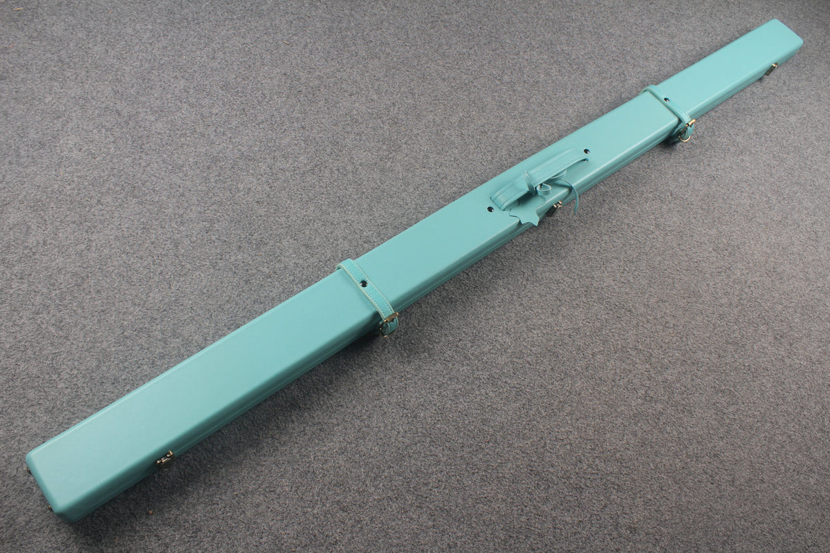 1 piece real Leather  snooker cue case with 2 slots