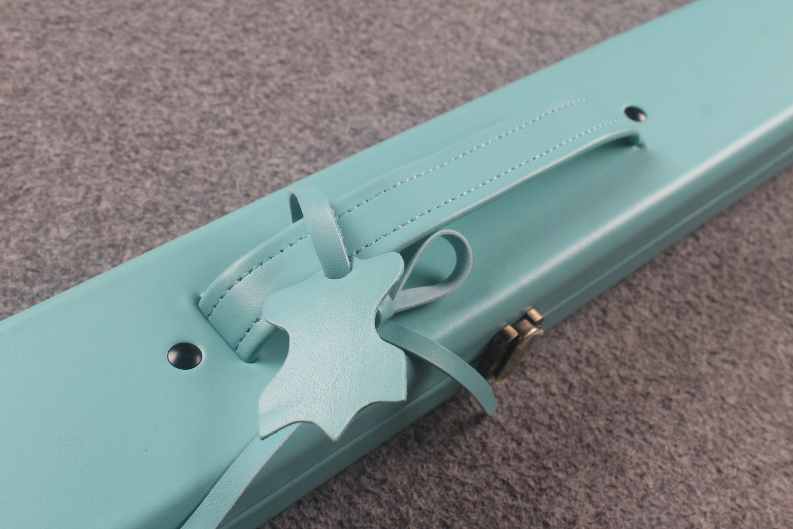 1 piece real Leather  snooker cue case with 2 slots