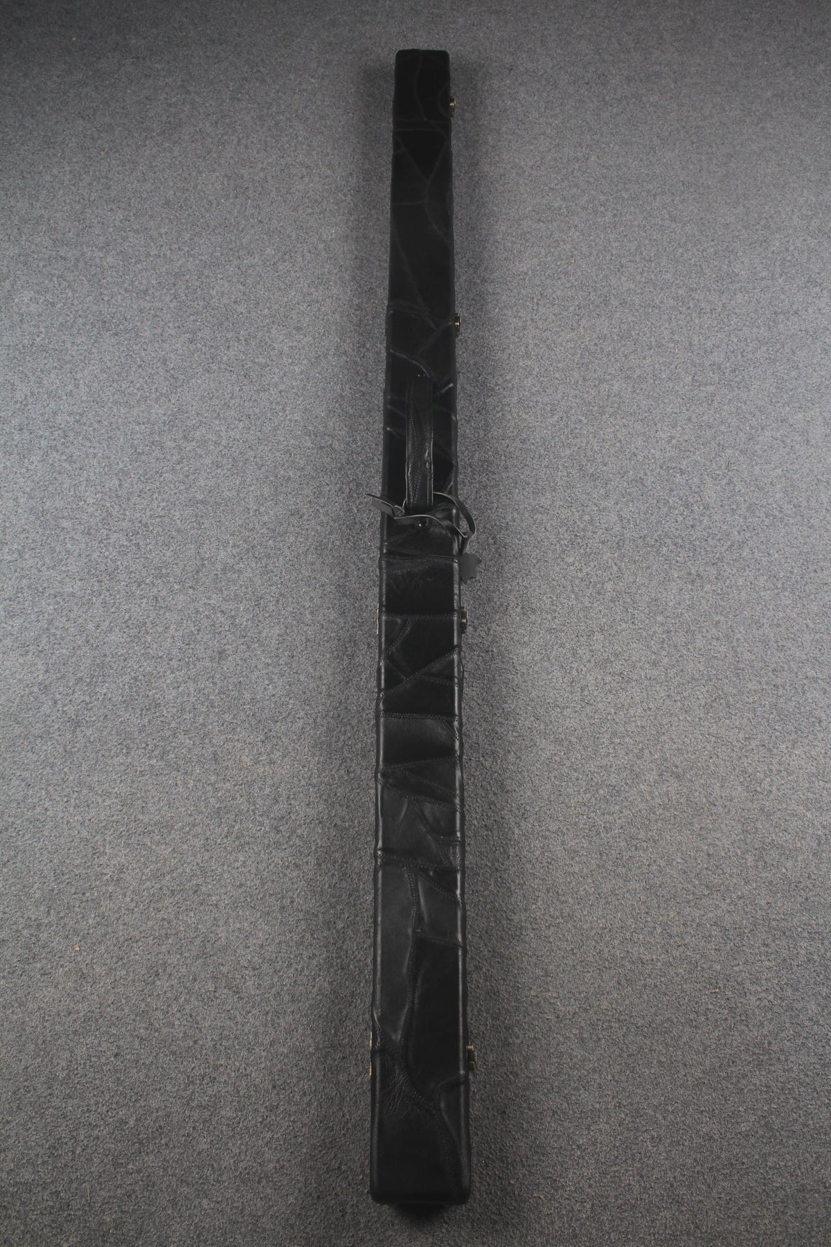 1 piece real Leather handmade patchwork snooker cue case with 2 slots（chalk area inside） WOODS CUES
