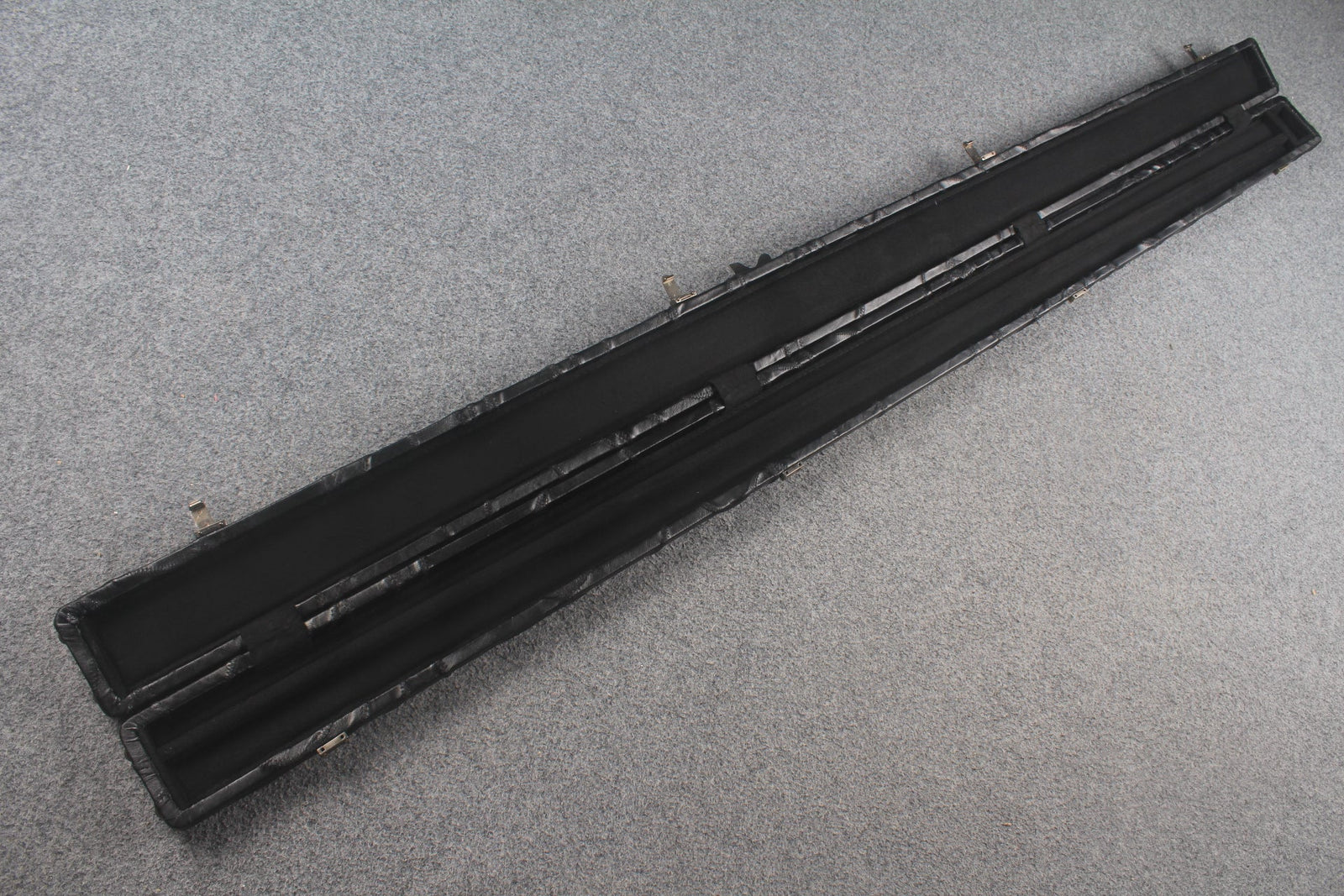 1 piece real Leather handmade patchwork snooker cue case with 2 slots（chalk area inside） WOODS CUES