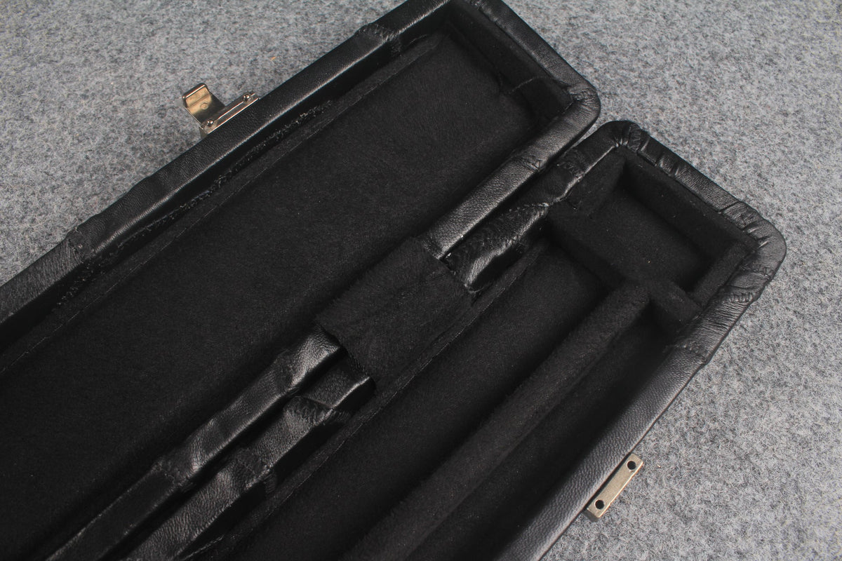1 piece real Leather handmade patchwork snooker cue case with 2 slots（chalk area inside） WOODS CUES