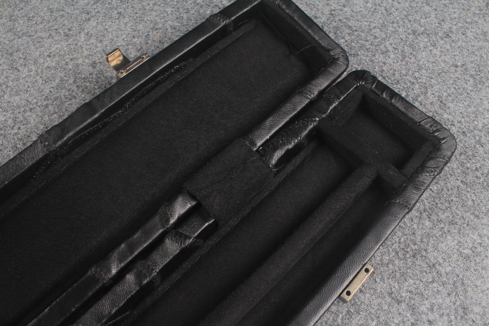 1 piece real Leather handmade patchwork snooker cue case with 2 slots（chalk area inside） WOODS CUES