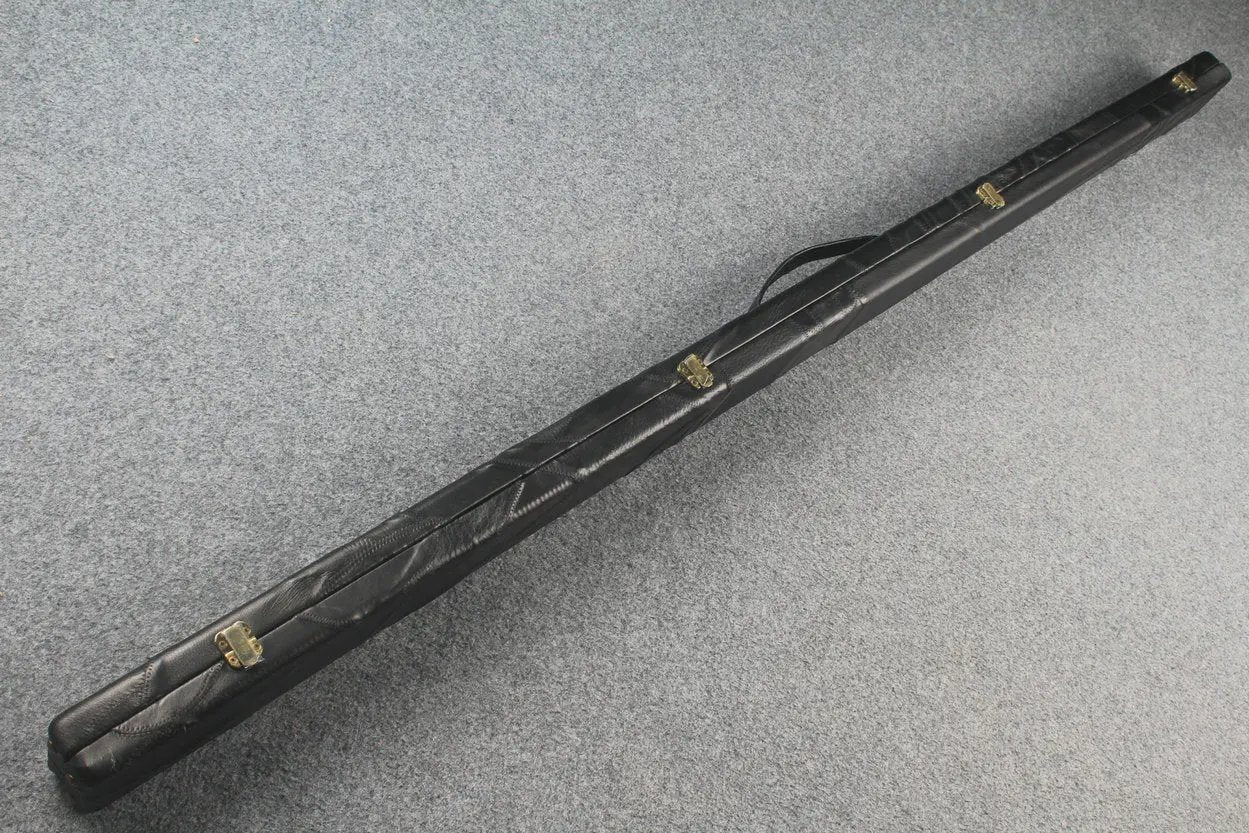 1 piece real Leather patchwork snooker cue case with 2 slots