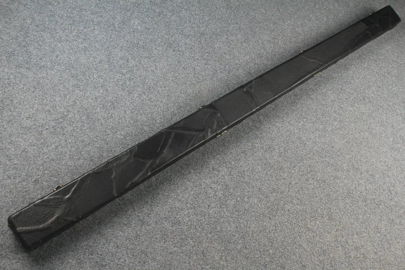 1 piece real Leather patchwork snooker cue case with 2 slots