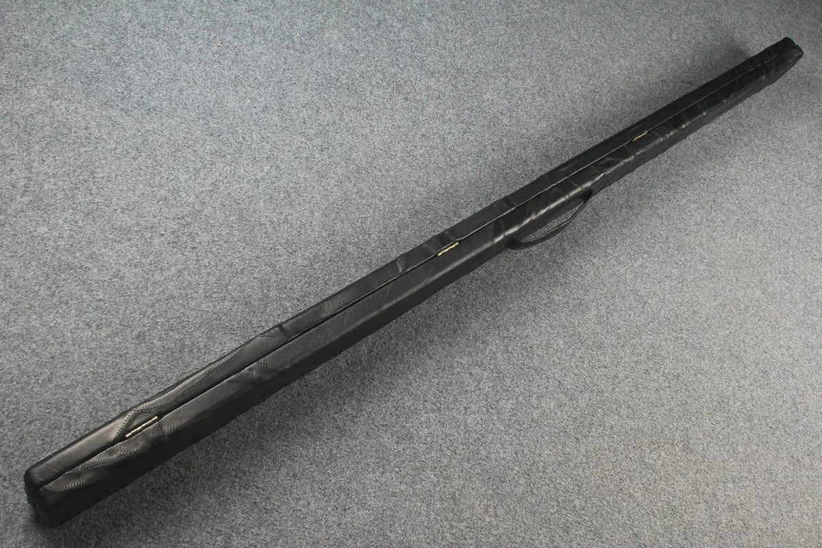 1 piece real Leather patchwork snooker cue case with 2 slots