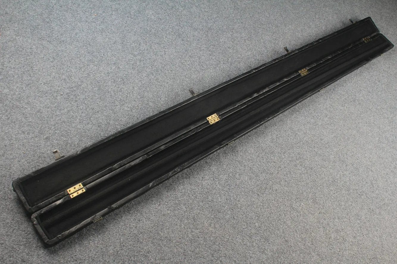 1 piece real Leather patchwork snooker cue case with 2 slots