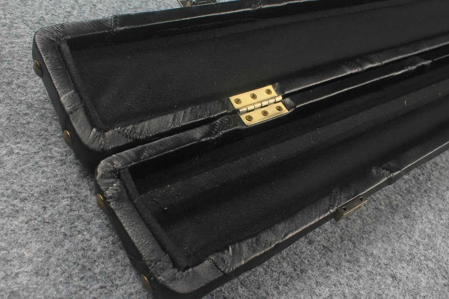 1 piece real Leather patchwork snooker cue case with 2 slots