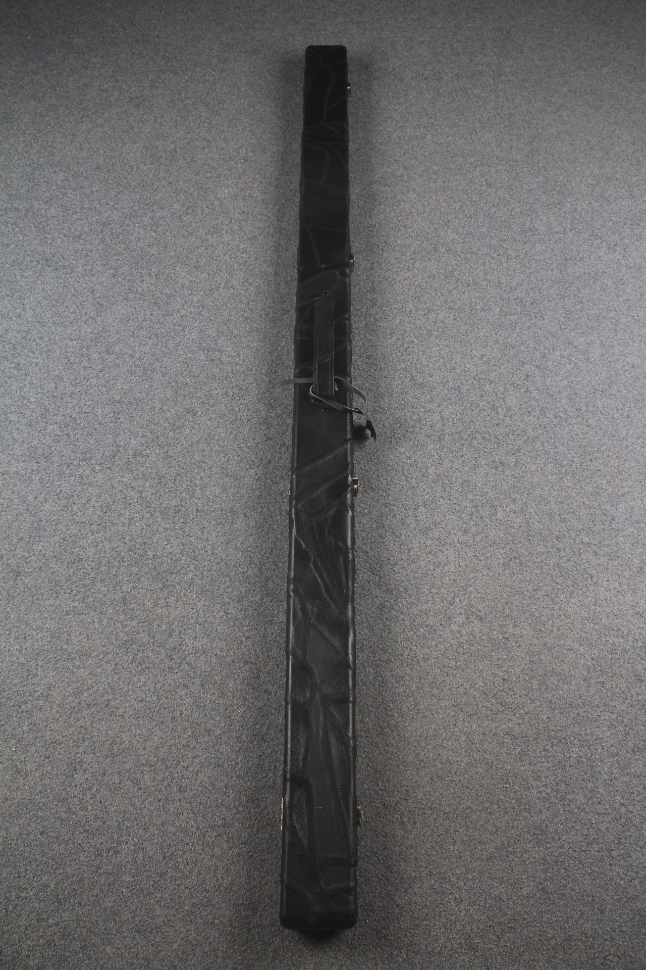 1 piece real Leather handmade patchwork snooker cue case with 2 slots（chalk area inside） WOODS CUES