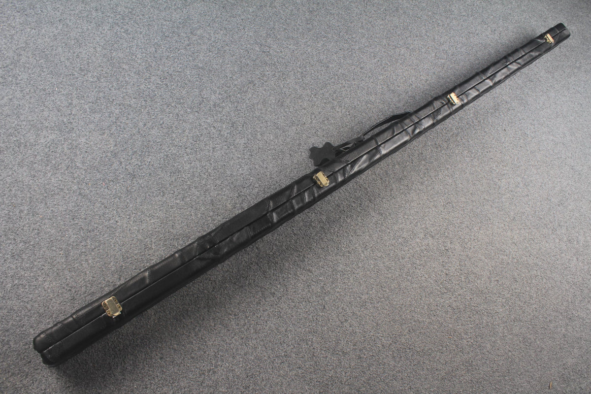 1 piece real Leather handmade patchwork snooker cue case with 2 slots（chalk area inside） WOODS CUES