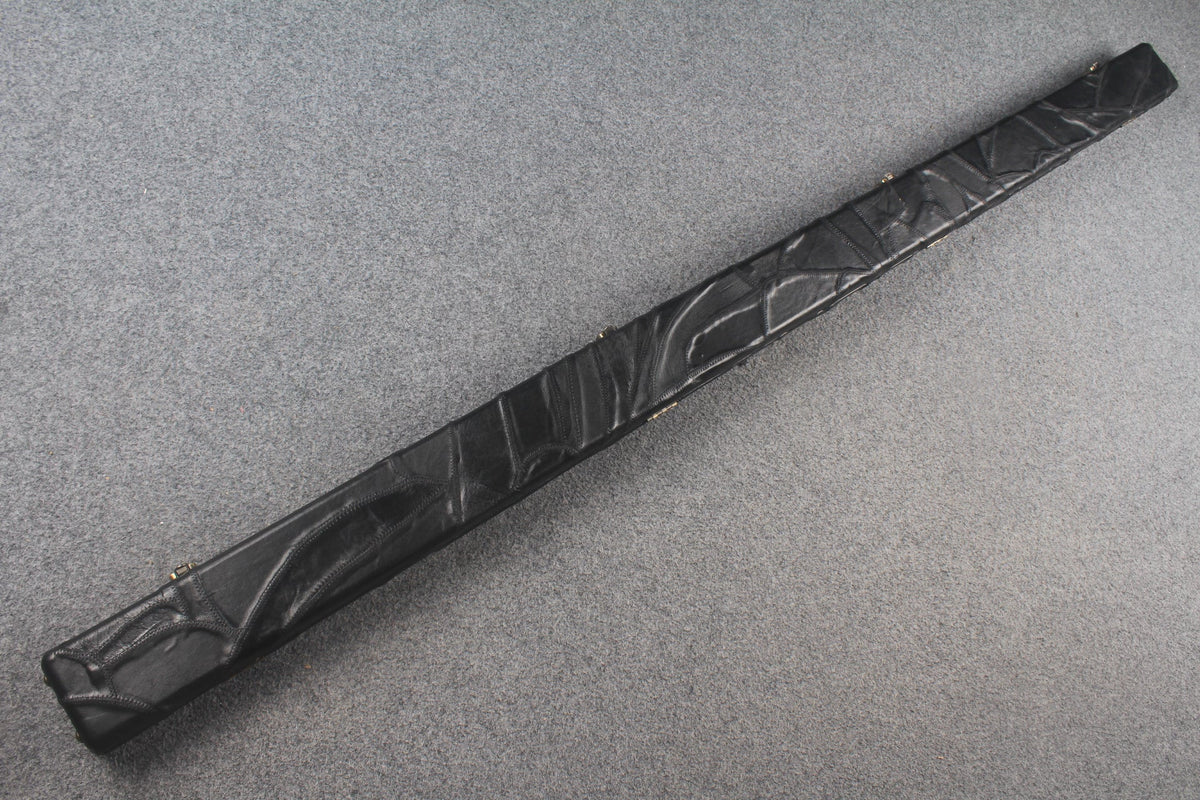 1 piece real Leather handmade patchwork snooker cue case with 2 slots（chalk area inside） WOODS CUES