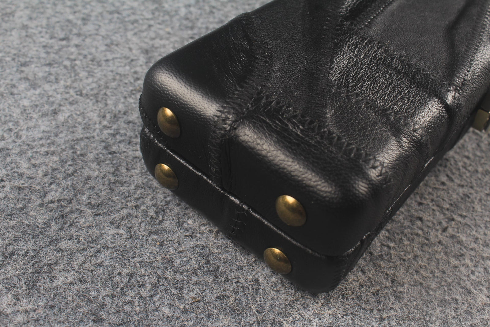 1 piece real Leather handmade patchwork snooker cue case with 2 slots（chalk area inside） WOODS CUES