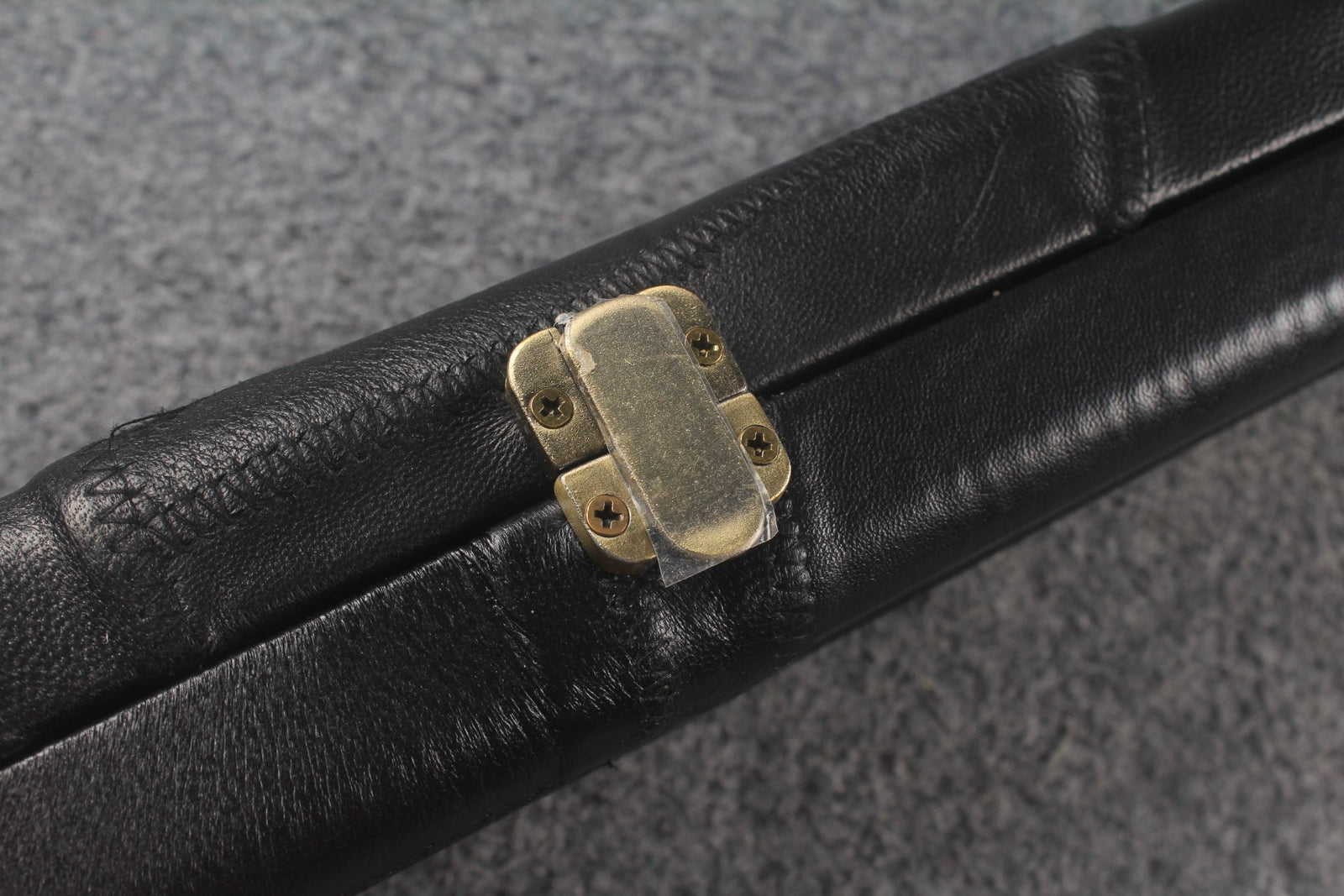 1 piece real Leather handmade patchwork snooker cue case with 2 slots（chalk area inside） WOODS CUES