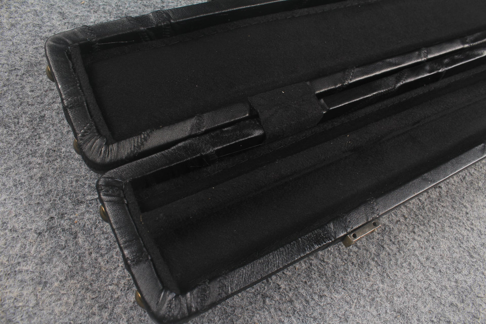 1 piece real Leather handmade patchwork snooker cue case with 2 slots（chalk area inside） WOODS CUES