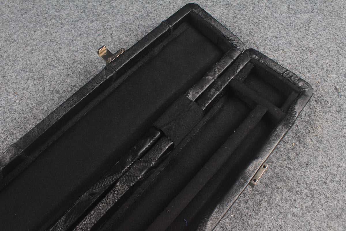 1 piece real Leather handmade patchwork snooker cue case with 2 slots（chalk area inside） WOODS CUES