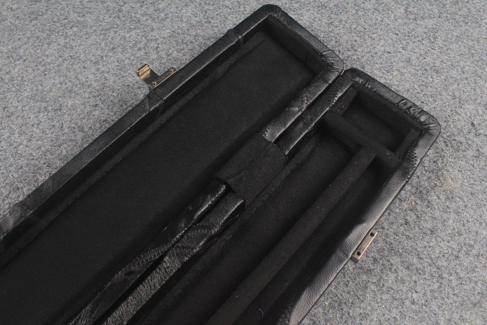 1 piece real Leather handmade patchwork snooker cue case with 2 slots（chalk area inside） WOODS CUES