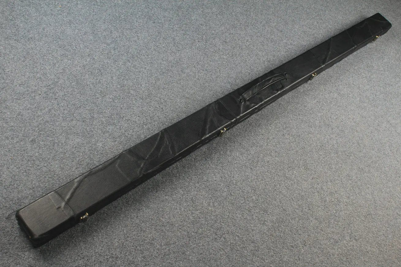 1 piece real Leather patchwork snooker cue case with 2 slots