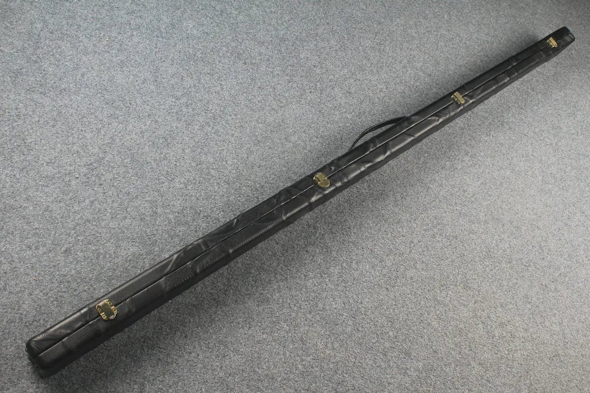 1 piece real Leather patchwork snooker cue case with 2 slots