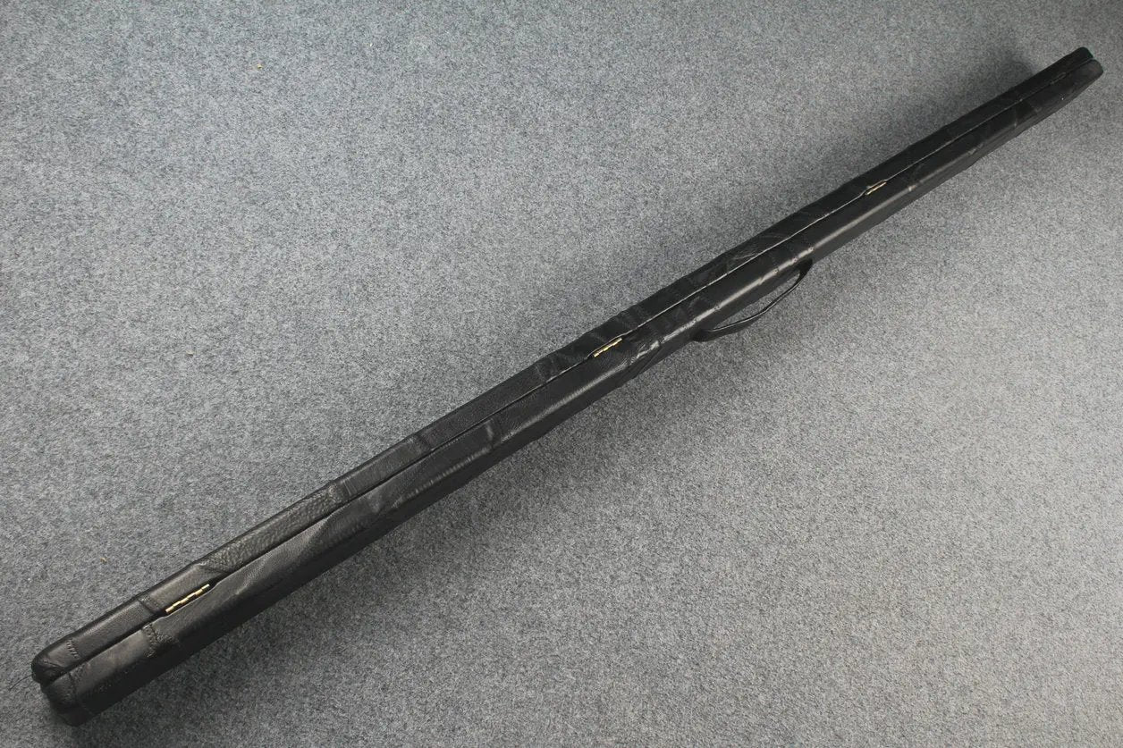 1 piece real Leather patchwork snooker cue case with 2 slots