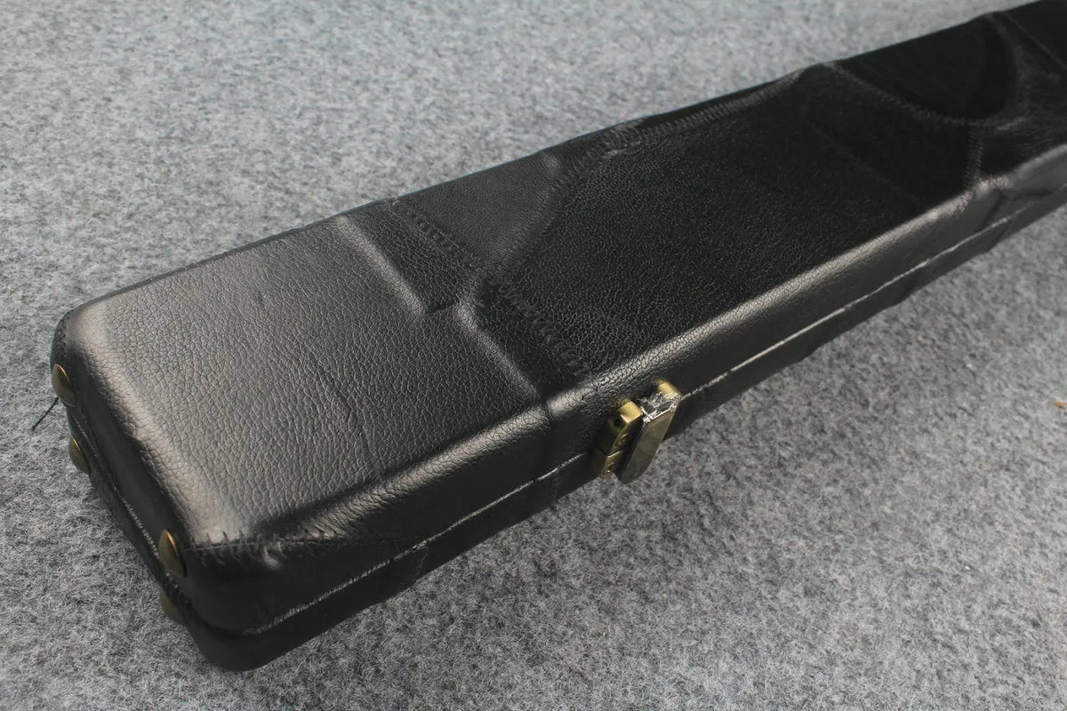 1 piece real Leather patchwork snooker cue case with 2 slots