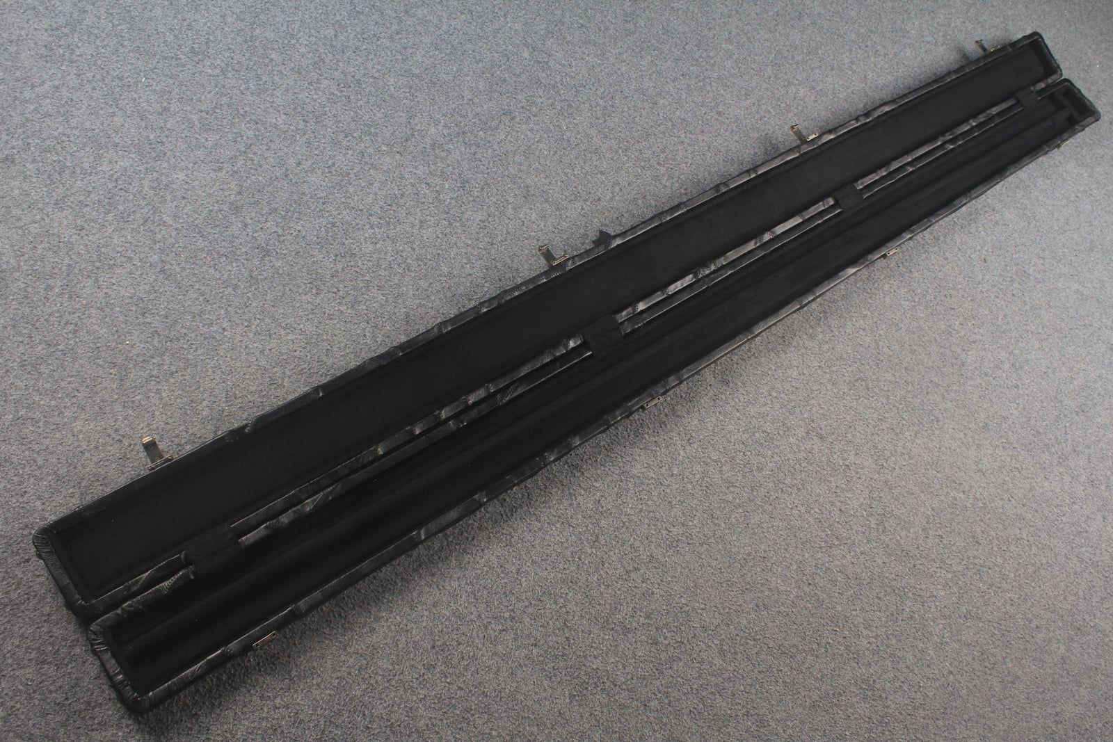 1 piece real Leather handmade patchwork snooker cue case with 2 slots（chalk area inside） WOODS CUES