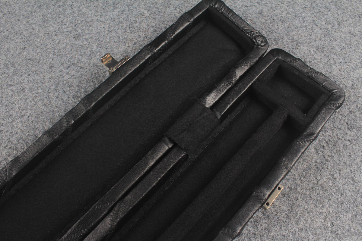 1 piece real Leather handmade patchwork snooker cue case with 2 slots（chalk area inside） WOODS CUES