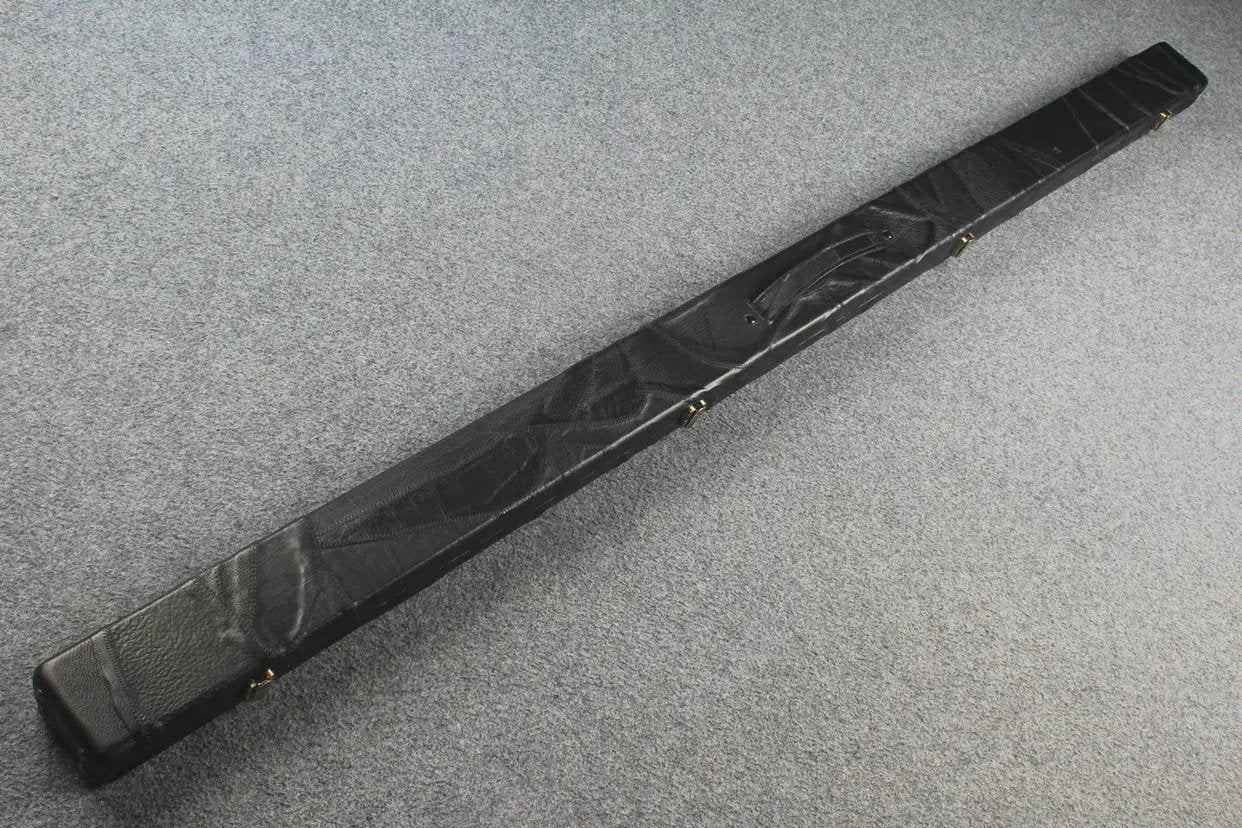 1 piece real Leather patchwork snooker cue case with 2 slots