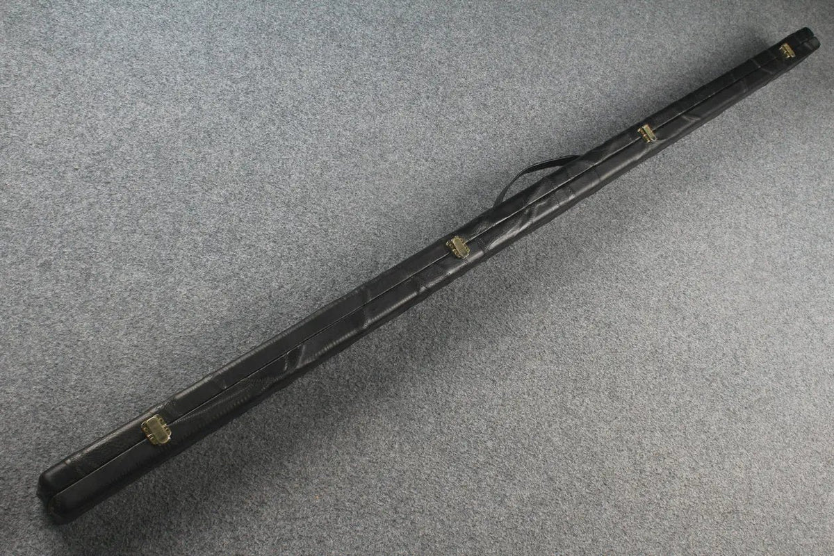 1 piece real Leather patchwork snooker cue case with 2 slots