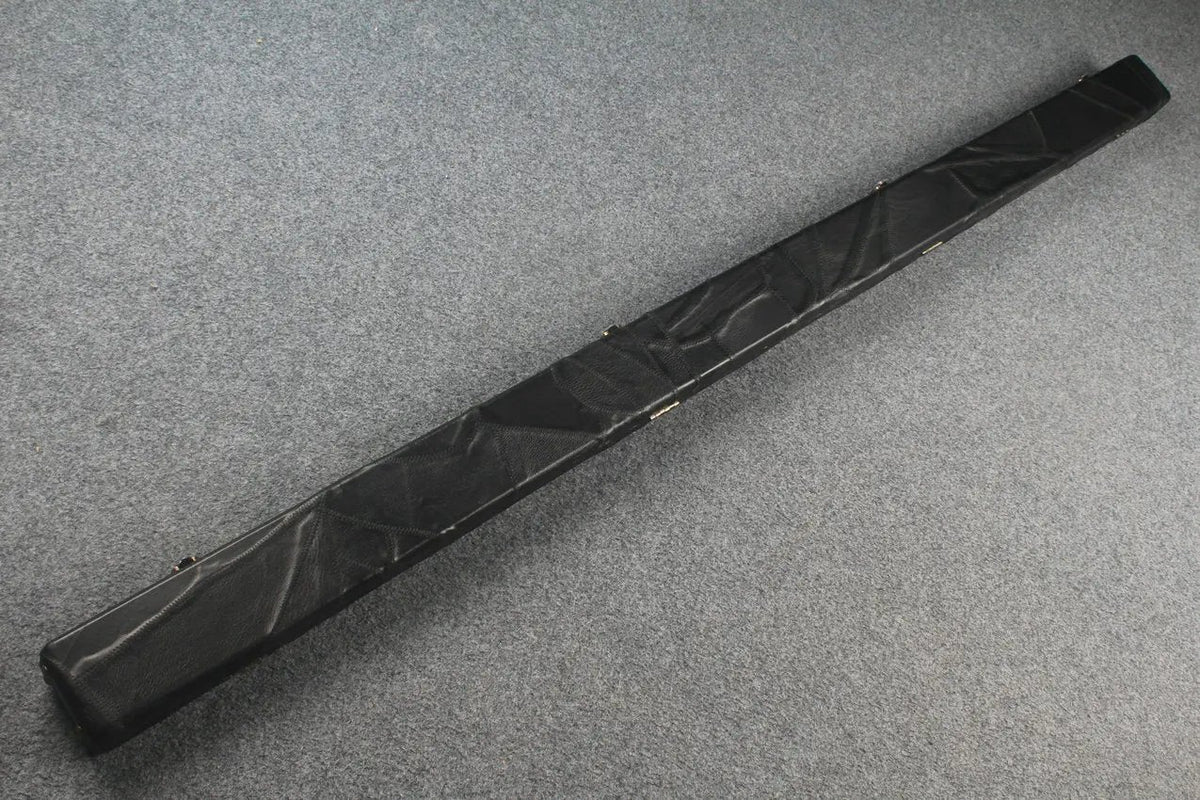 1 piece real Leather patchwork snooker cue case with 2 slots