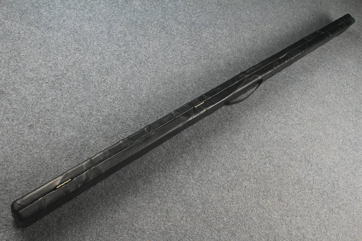 1 piece real Leather patchwork snooker cue case with 2 slots