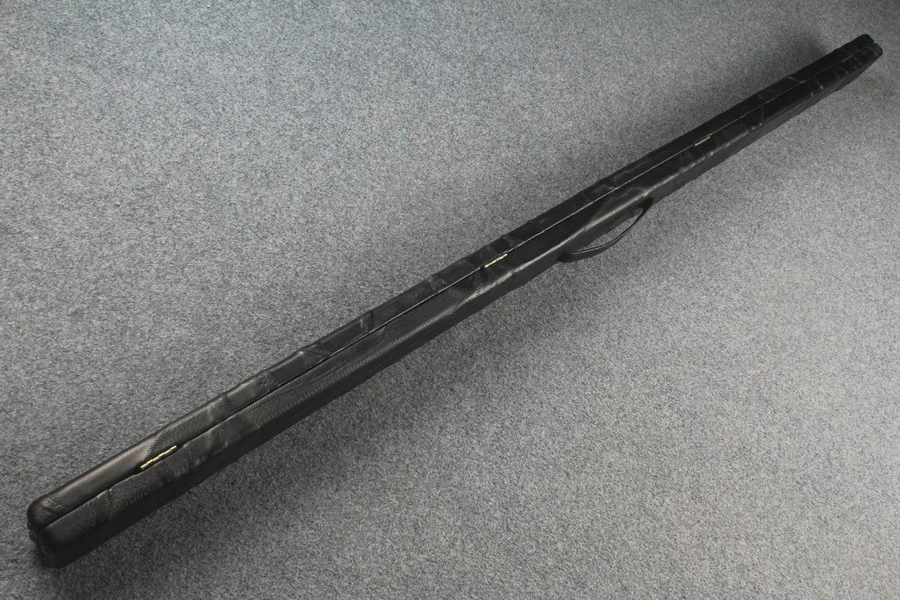 1 piece real Leather patchwork snooker cue case with 2 slots