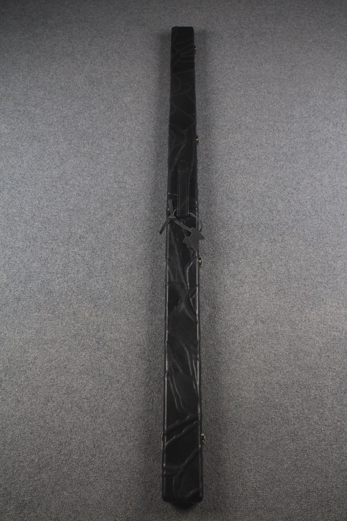 1 piece real Leather handmade patchwork snooker cue case with 2 slots（chalk area inside） WOODS CUES
